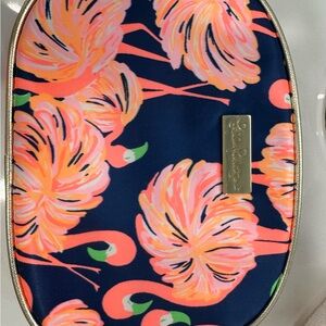 Colorful Flamingo Print Cosmetic Bag